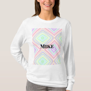 Back to school colourful stripes rainbow add name T-Shirt