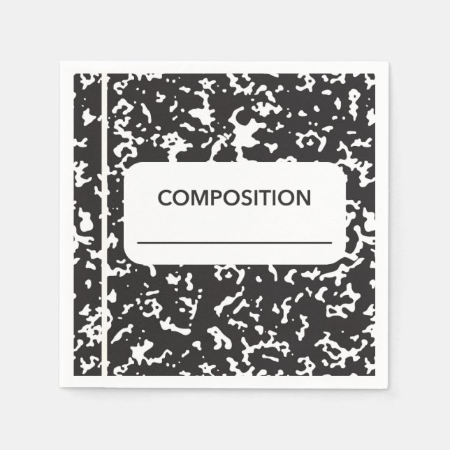 Back to School Composition Notebook Napkin (Front)