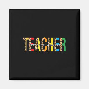 Back To School Computer Science Teacher Leopard Ad Magnet