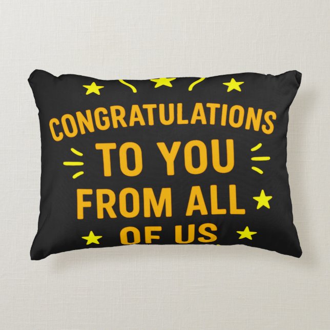 Back to School Congratulations – Quote  Decorative Cushion (Front)