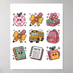 Back To School Coquette Bow First Day Of School To Poster
