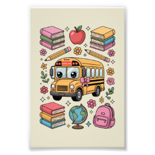 Back to School Coquette Teacher Kindergarten PreK  Photo Print