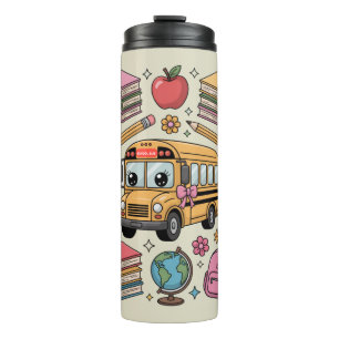 Back to School Coquette Teacher Kindergarten PreK Thermal Tumbler