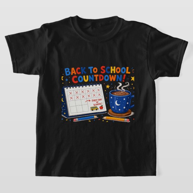 Back to School Countdown Calendar T-Shirt (Laydown)