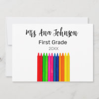 Back to school crayons add name grade class year