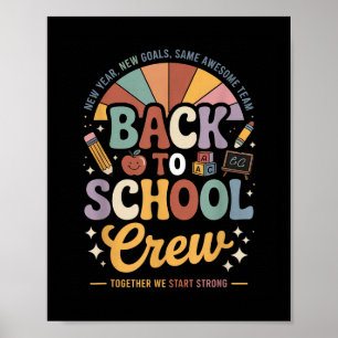 Back To School Crew Colourful Kids Friends Group M Poster