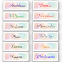Back to School Custom Multiple Name Stickers