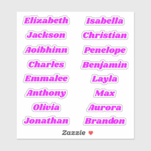 Back to School Custom Multiple Name Stickers