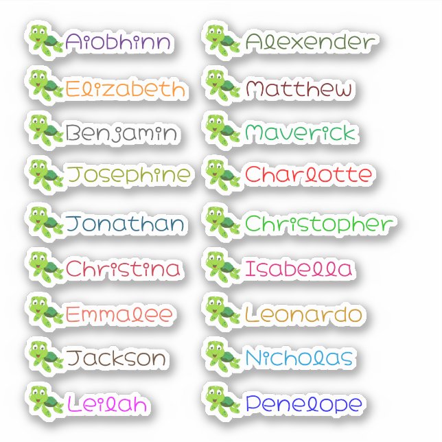 Back to School Custom Multiple Names Stickers (Front)