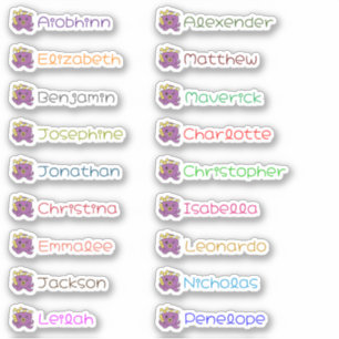 Back to School Customized Multiple Names Stickers