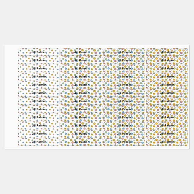 Back to school - cute and colourful flowers (Sheet)