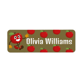 Back to School Cute Cartoon Fun Red Apple