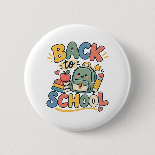 Back to School Cute Kawaii School Supplies 6 Cm Round Badge
