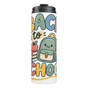 Back to School Cute Kawaii School Supplies Thermal Tumbler