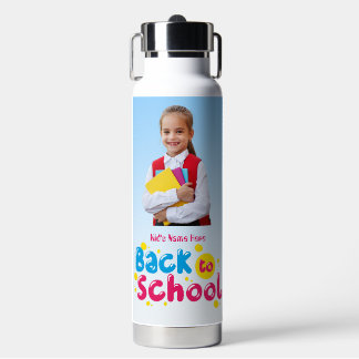 Back to School Cute Kids Student  Water Bottle