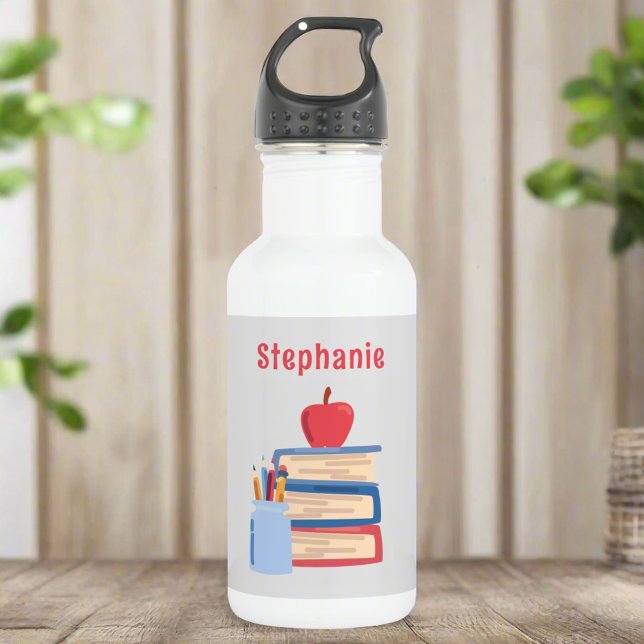 Back to School Cute Kids Teacher Name  532 Ml Water Bottle (Creator Uploaded)