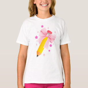 Back To School Cute Shirt - Pencil And Bow School 