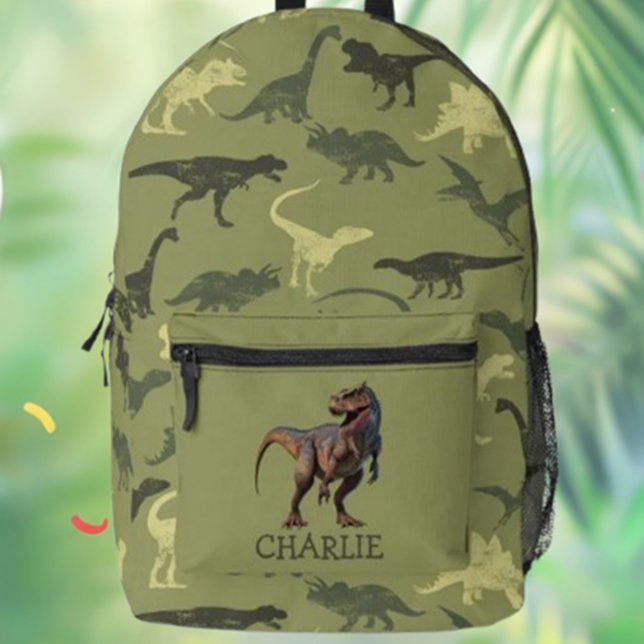 Back to school Dino theme Printed Backpack (Prepare your little one for school with our adorable Dino-themed printed backpack!)
