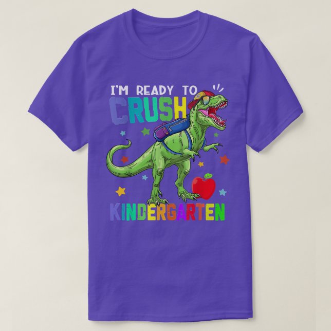 Back To School Dinosaur Boys I'm Ready To Crush Ki T-Shirt (Design Front)