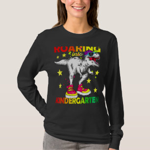 Back To School Dinosaur Roaring Into Kindergarten  T-Shirt