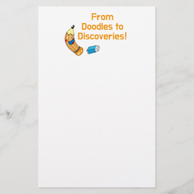 Back to School Doodles and Discovery Stationery (Front)