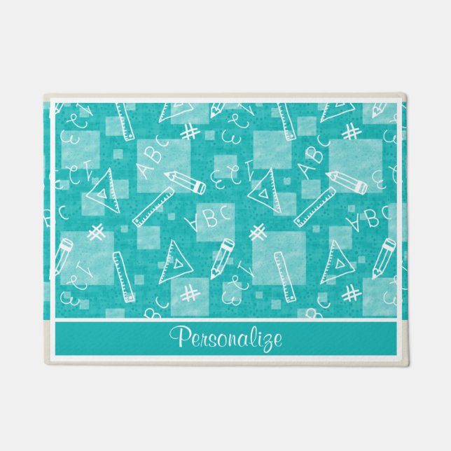 Back To School Educational Teacher Classroom Doormat (Front)