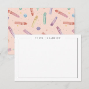 Back to School Educator Teacher's Crayon Card