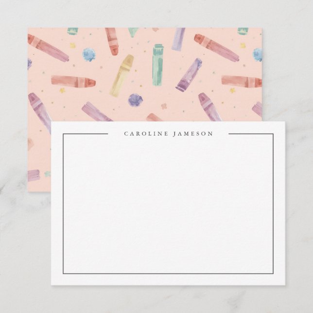 Back to School Educator Teacher's Crayon Card (Front/Back)
