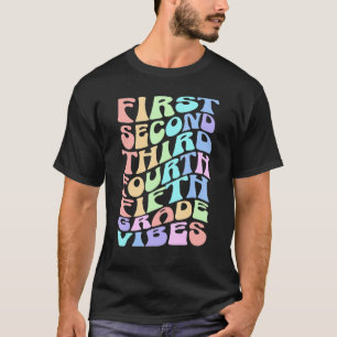 Back To School Elementary Teacher Vibes First Day  T-Shirt