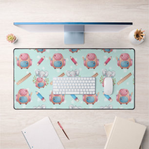 Back to School Elephant Pattern Desk Mat