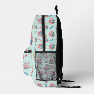 Back to School Elephant Pattern Printed Backpack