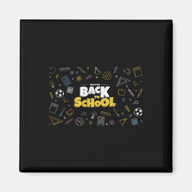 Back To School Face Mask Funny Teacher And Student Magnet (Front)