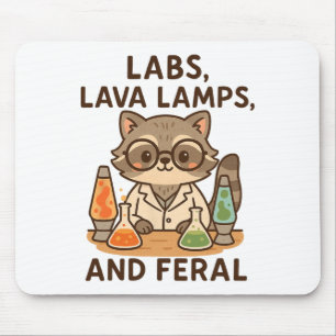 Back To School Feral Science Teacher Racoon Labs Mouse Pad