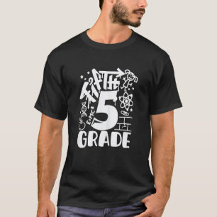 Back To School Fifth 5th Grade Teacher Girls Graff T-Shirt