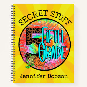 Back to school fifth grade notebook