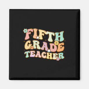 Back To School Fifth Grade Teacher Colourful Kids  Magnet