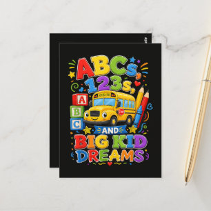 Back to School First Day Big Kid Dreams Postcard