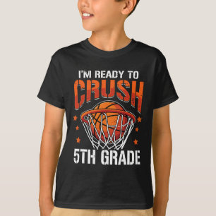 Back To School First Day Of 5th Grade Basketball B T-Shirt