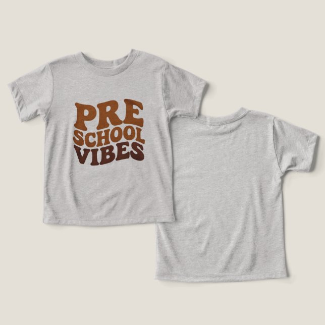 Back to School First Day of Pre-K Preschool Groovy (Design Front & Back)