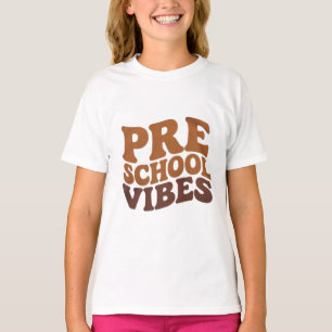 Back to School First Day of Pre-K Preschool Groovy T-Shirt