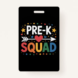 Back to School First Day of Pre-K Preschool ID Badge