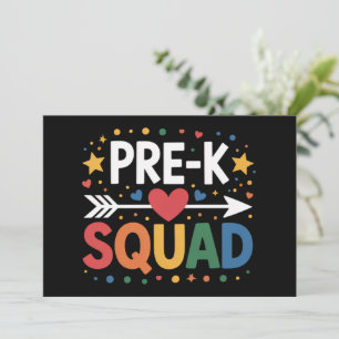 Back to School First Day of Pre-K Preschool  Invitation