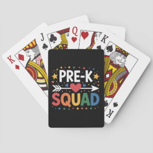 Back to School First Day of Pre-K Preschool Playing Cards