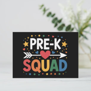 Back to School First Day of Pre-K Preschool Thank You Card