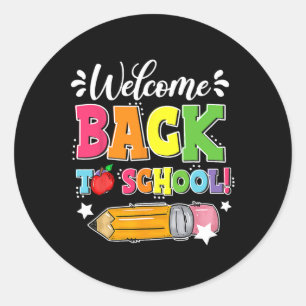 Back To School First Day Of School Teacher Student Classic Round Sticker