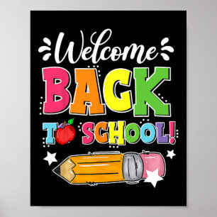 Back To School First Day Of School Teacher Student Poster