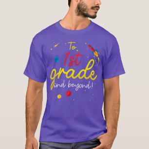 Back to School First Grade Boy Girl Space 1st Grad T-Shirt