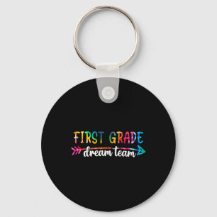 Back To School First Grade Dream Team Students Tea Key Ring