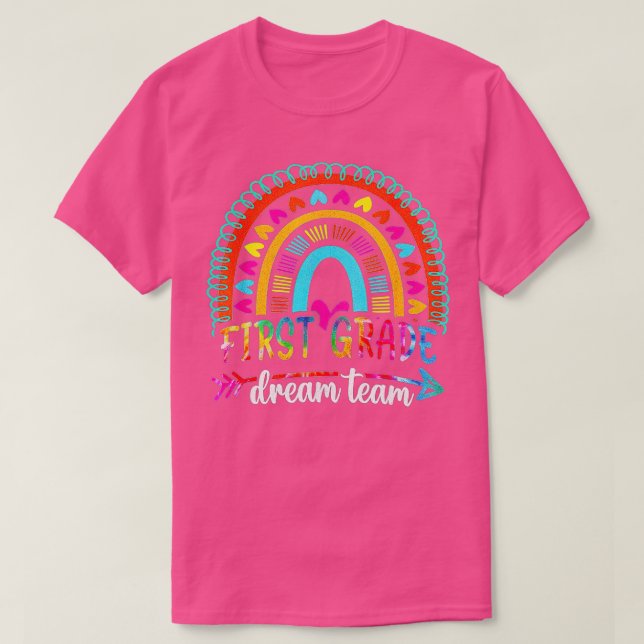 Back To School First Grade Dream Team Students Tea T-Shirt (Design Front)