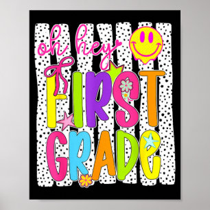 Back to school first grade teachers women student  poster